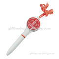 Plastic Promotional Drum Pen with Lanyard